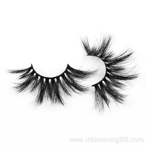 Custom Wholesale Black Cotton Band Natural Mink Eyelashes